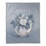 Thankful Teapot Flowers 50x60 Coral Fleece Blanket