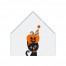 Cat Pumpkin Hat 12x12 House Shaped Canvas