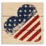 Patriotic Flag Heart 10.5x10.5 Pallet Wood Art