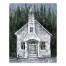 Winter And Christmas Church 8x10 Tabletop Canvas