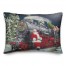 Santa Claus By A Train 14x20 Spun Poly Pillow