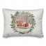 Let It Snow Sled Wreath 14x20 Spun Poly Pillow
