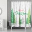 Merry Christmas Forest Snowflakes 71x74 Shower Curtain
