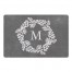 Gray Fern Monogram 27x18 Personalized Floor Mat