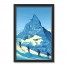Mountain Range Hikers 20x30 Black Framed Print Under Glass