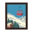 Ski Lift Lodge 16x20 Black Framed Print Under Glass