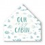 Snowy Town Pattern Teal Cozy Cabin Wall Art