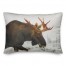 Moose In Snow 14x20 Spun Poly Pillow