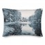 Snowy Park Lake  14x20 Spun Poly Pillow