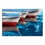 Patriotic Boats 36x24 Canvas Wall Art
