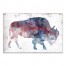 Patriotic Painted Buffalo 36x24 Canvas Wall Art