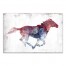 Patriotic Running Horse 36x24 Canvas Wall Art