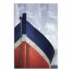 Navy Red Boat 24x36 Canvas Wall Art