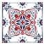 Patriotic Flower Medallion 16x16 Canvas Wall Art
