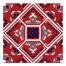 Folk Pattern Tile 16x16 Canvas Wall Art