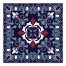 Blue Patriotic Tile 16x16 Canvas Wall Art