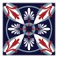 Simple Patriotic Tile 20x20 Canvas Wall Art
