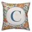 Wildflower Monogram 18x18 Personalized Spun Poly Pillow