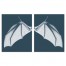 Bat Wing Blue Set 20x30 Canvas Wall Art