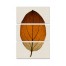 Split Fall Leaf On Linen Set 10x20 Canvas Wall Art