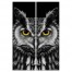 Creepy Halloween Owl Dark Set 12x36 Canvas Wall Art