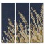 Gold Painted Wheat Grass On Blue Set 32x36 Canvas Wall Art
