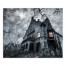 Haunted House With Moon 20x24 Canvas Wall Art