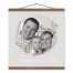Happy Easter Lavendar Personalized 16x16 Teak Hanging Canvas
