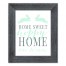 Home Hoppy Home Personalized 11x14 Western Gray Framed Print
