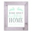 Home Hoppy Home 2 Personalized 11x14 Western White Framed Print