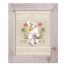 Hoppy Spring Bunny Flowers 2 Personalized 11x14 Western White Framed Print