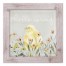 Hello Spring Chick 2 16x16 Western White Framed Print