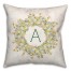 Spring Wreath Monogram 2 Personalized 18x18 Indoor / Outdoor Pillow