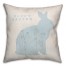 Hoppy Easter Bunny Flowers 18x18 Indoor / Outdoor Pillow