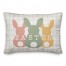 Easter Bunny Lineup 3 14x20 Indoor / Outdoor Pillow