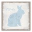 Hoppy Easter Bunny Silhouette 16x16 Canvas Wall Art