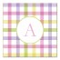 Pastel Plaid Personalized 20x20 Canvas Wall Art