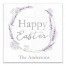 Happy Easter Lavendar Wreath Personalized 24x24 Canvas Wall Art