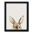 Peeking Bunny 11x14 Black Floating Framed Canvas