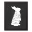 Easter Bunny Believe Family Personalized 11x14 Black Floating Framed Canvas