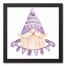Easter Gnome Banner 12x12 Black Floating Framed Canvas