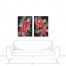 Black Poinsettias 24x30 Canvas Wall Art