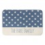 Blue and Cream Stripes Personalized 34x21 Bath Mat