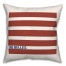Simple Red Stripes Personalized 18x18 Spun Poly Pillow