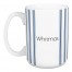 Simple Blue Stripes Personalized 15 oz Mug