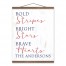 Bold Stripes Bright Stars Personalized 16x20 Teak Hanging Canvas