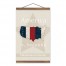 America the Beautiful Personalized 12x18 Teak Hanging Canvas