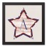 Americana Monogram Personalized 12x12 Black Framed Canvas