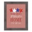 Home Sweet Patriotic Home Personalized 16x20 Western Gray Framed Print