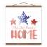 Home Star Trio Personalized 16x16 Teak Hanging Canvas